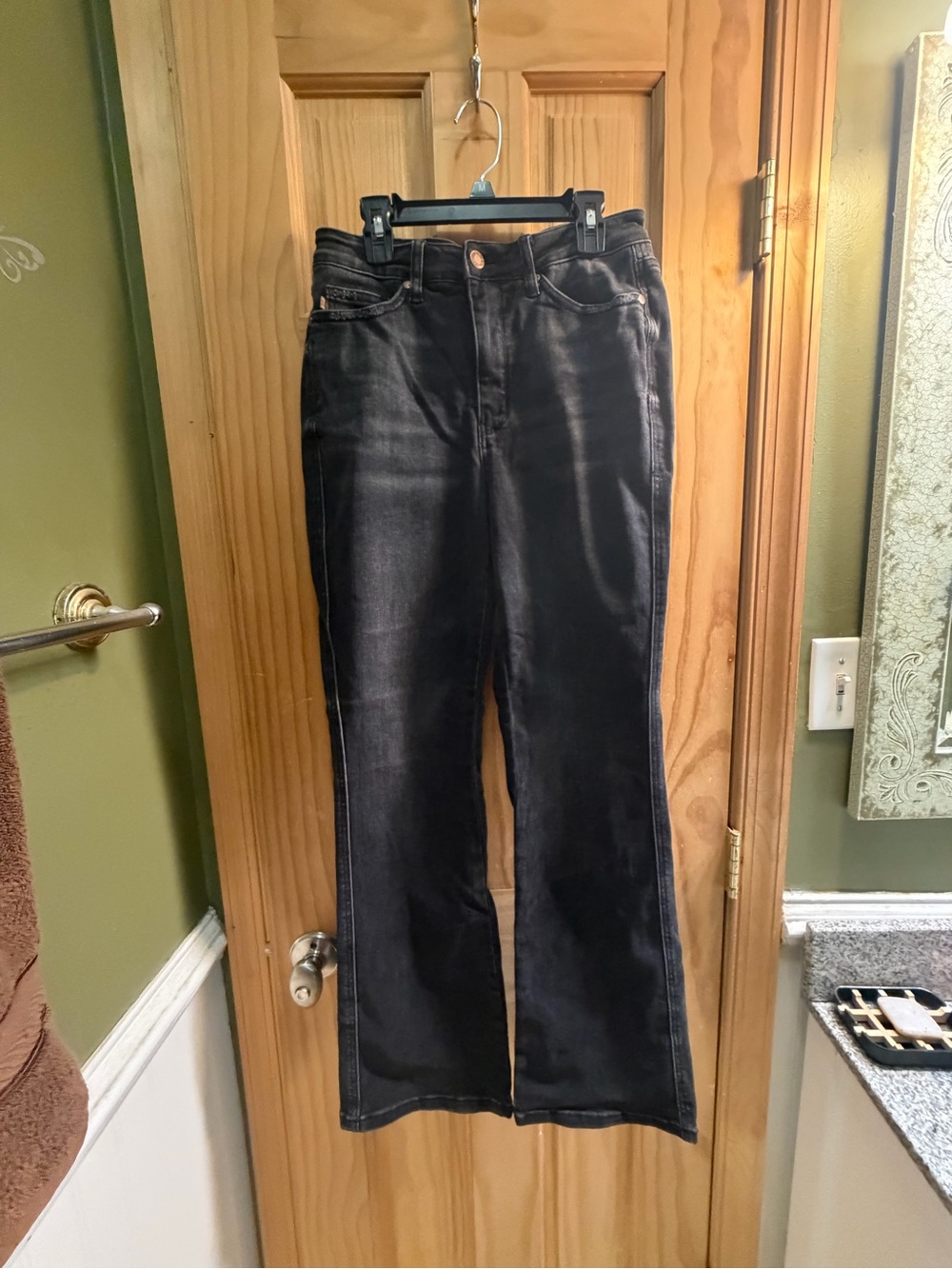 Judy Blue Washed Black Flare Jeans